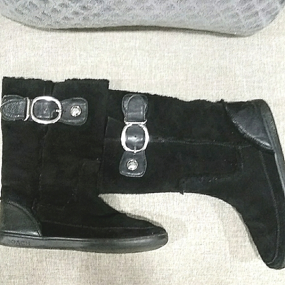 Coach Shoes - Coach black suede boots size 7